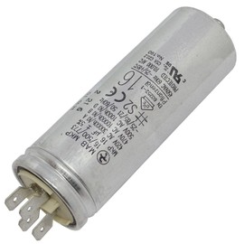 Lumonic Starting capacitor Hydra MKP-500 16-A [incl. plug 6.3 x 0.8 mm] | Motor capacitor 16µF 420V 35 x 98 mm I capacitor with high-quality metal housing