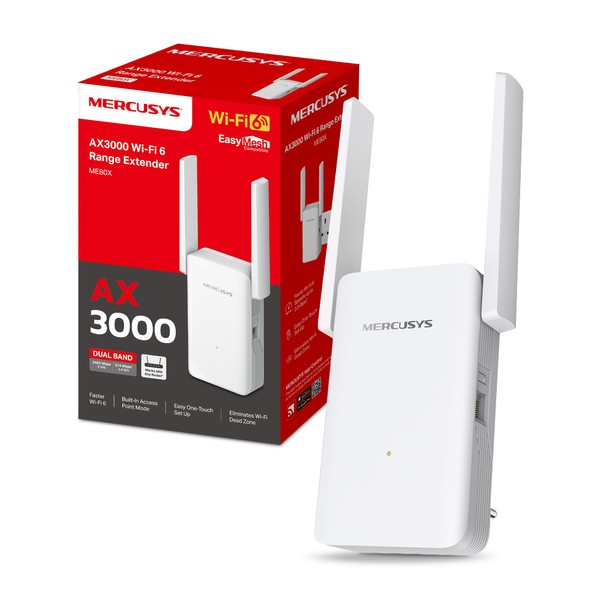 Mercusys ME80X AX3000 WiFi 6 Internet Booster with 2 Adjustable