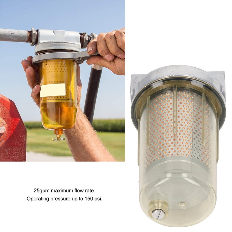 Fuel Filter Transparent 1.3in Fuel Dispenser Filter Filtering Accessory for