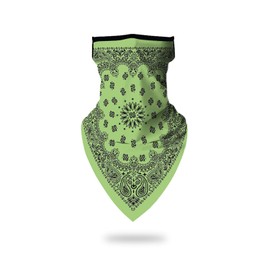 Trimming Shop Unisex Bandana Face Mask with Ear Loops Face & Neck Covering Dust Wind Protection Scarf Washable Breathable Reusable Run Walk Motorcycle Outdoor Paisley Green
