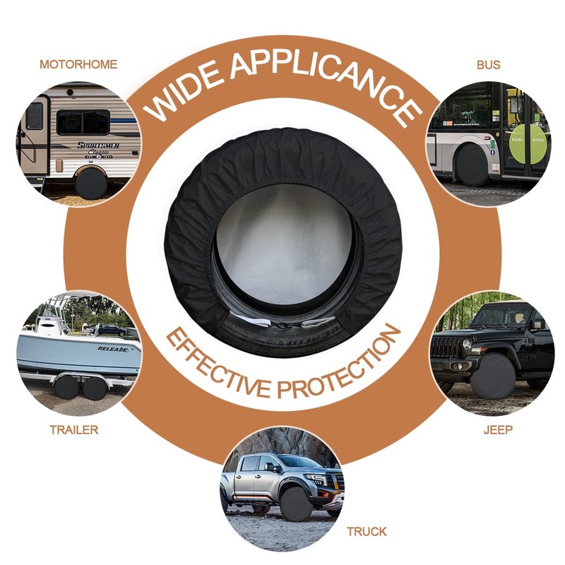Kayme Rv Tire Covers 4 Pack, Travel Trailer Camper Truck