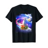 Rainbow Space Hamster Riding Burger T-Shirt
