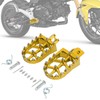 IUVWISN Motorcycle Footpegs Foot Pegs Rest Pedal MX Style CNC for GROM MSX 125 2013-2023 Monkey 125 2020-2023 Grom Clone Gold