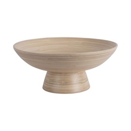 Present Time Puro Fruit Bowl - Natural - Diameter 30 cm - Round - Bamboo - Modern Decorative Bowl - Shots