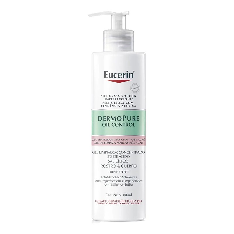 Gel Limpiador Facial Concentrado | Anti-Imperfecciones | Eucerin Dermopure 400ml