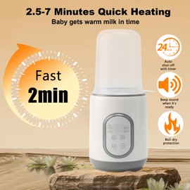 8-in-1 Babyflaschenwärmer,Schneller Babymilchwärmer,mit Intelligenter Temperaturregelung,24 Stunden Warmhalten,mit Auftau,Sterilisier,Aufbewahrungs,Erwärmungsfunktion