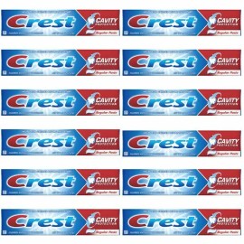 Fixodent Crest Cavity Protection Toothpaste Regular - 8.2 oz (12Pack)