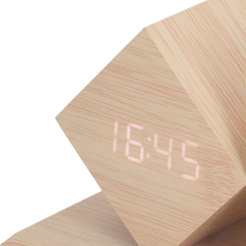 Pen Holder Clock Voice Control HD LED Display USB Battery