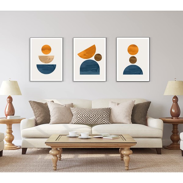 JNAOZI Canvas Picture Abstract Line Geometry Poster, Geometric Drawing Wall