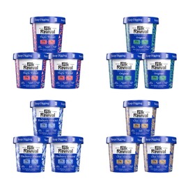 Folk Revival Variety Pack Keto Instant Oatmeal - 3 Blueberry Almond, 3 Maple Walnut, 3 Chai Almond and 3 Original - High Fiber Instant Meal with Acorns - Non GMO, Gluten Free - 12 Cups Per Case