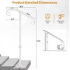 Zwinz Handrail Railing, Single Post Handrail Fits 1 or 2