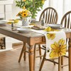 Artoid Mode Beige Bee Sunflower Table Runner, Seasonal Spring Summer