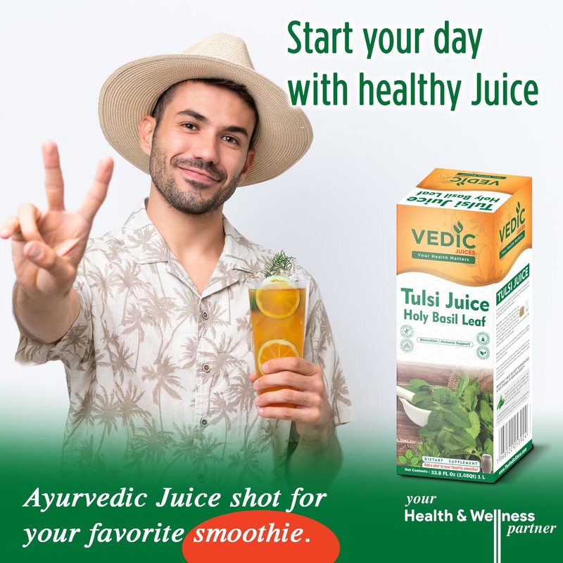 Vedic Juices Tulsi Juice 1 L - Natural Juice for