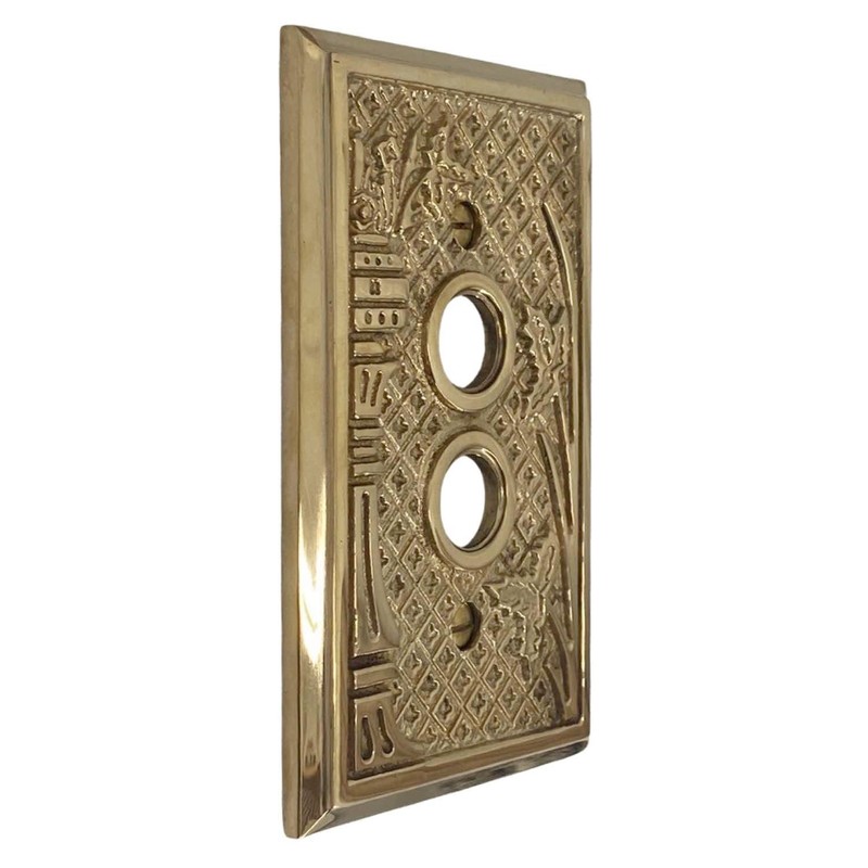 Victorian Style Single Gang Push Button Switch Cover Plate Cast