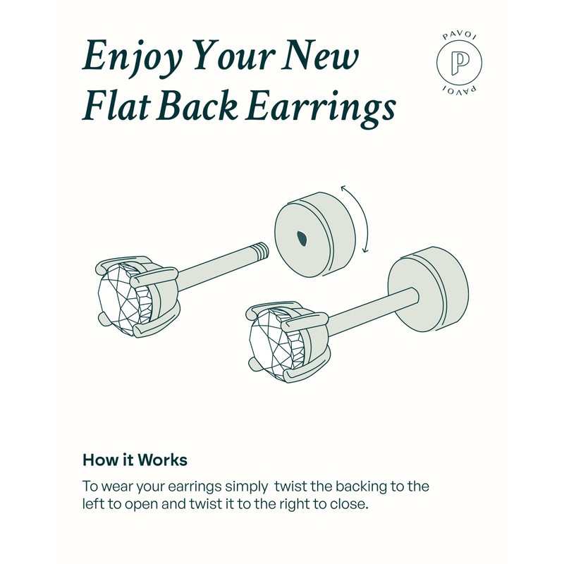 PAVOI PAVOI 14K Gold Flat Backs (Evil Eye, Yellow Gold)