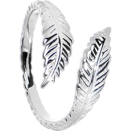 Body Candy 925 Sterling Silver Feather Wrap Toe Ring