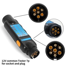 Yuanjoy 7 Pin Trailer Tester, 12V for Diagnosing Trailer Tail Lights, for Motorhomes, Caravans, Golf Carts and Many Other Vehicles