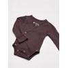 L'ovedbaby Unisex Baby Organic Cotton Kimono Bodysuit, Eggplant, 0-3 Months