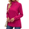 Luranee Womens Long Sleeve Tunic Tops Turtle Neck Sweater Light
