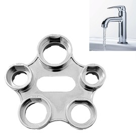 FDJZXW Tap Key, Tap Strainer Key, Aerator Service Key, M16/M18/M20/M22/M24/M28 Aerator Repair Key, Universal Aerator Mounting Key (Silver)