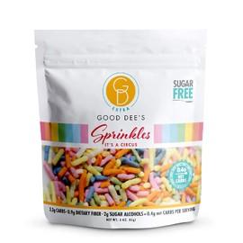 Good Dee’s Sugar Free Rainbow Sprinkles – Dye Free, All Natural Coloring, Keto Friendly, Vegan, WW Friendly, <1g Net Carbs