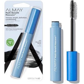 Almay Mascara, Volume, Length, Definition & Conditioning, Multi-Benefit Eye Makeup, Hypoallergenic and Fragrance-Free, 501 Blackest Black