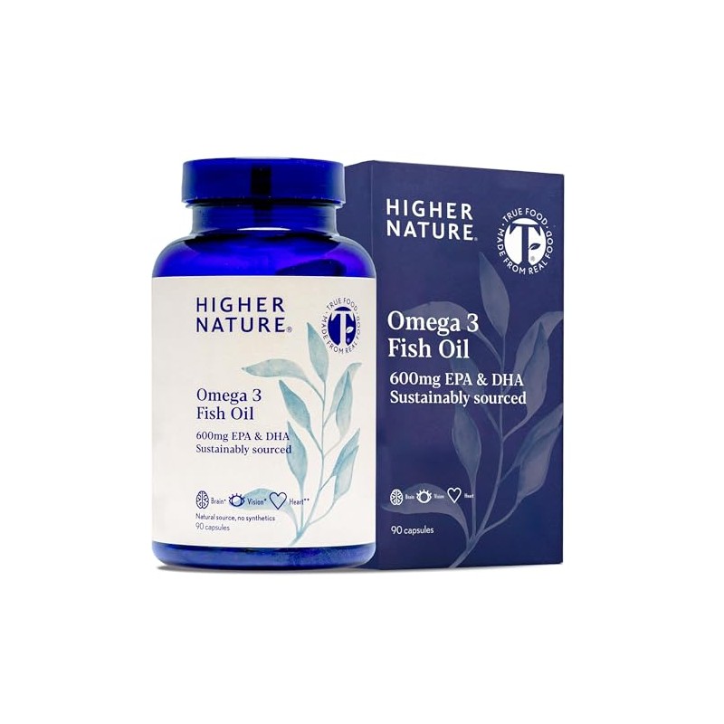 Higher Nature - Omega 3 1000mg Fish Oil Capsules -