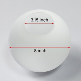 Koko&Yukina 8"Frosted Glass Globes for Light Fixtures Light Globes for Light Fixtures Replacement Milk White Glass Shades for Light Fixtures Replacement Globes for Light Fixture Chandelier Lamp Shades