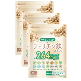[Supervised by Doctor/Managed Dietitian] Ferritin Iron Supplement, 264 mg/Bag, Multivitamins, 14 Types of Nutritional Functional Foods, High Concentration, 60 Tablets, 30 Day Supply, Storage Iron