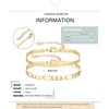 Dainty Layered Gold Chain Bracelet for Women 14K Gold Plated