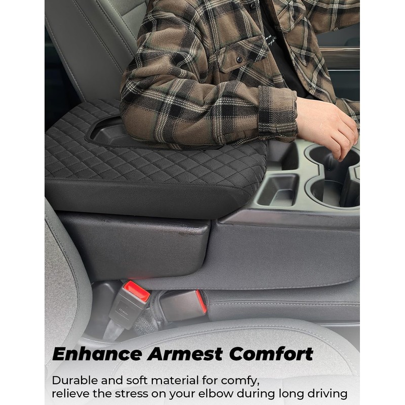 ISSYAUTO Center Console Cover Compatible with 2019-2024 Silverado Sierra Jump