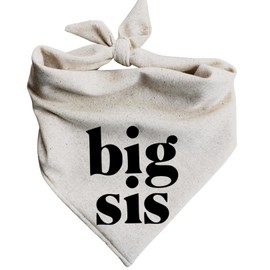 Big Sis Dog Bandana Big Sister Pregnancy Announcement Matching Baby Announcement Baby Shower Attire Gift (X-Large)