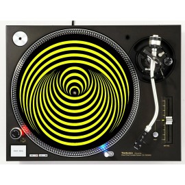 Plastic Waffles DJ Vertigo Yellow Record Slipmat Turntable 12" LP Scratch Pad DJ Audiophile x1
