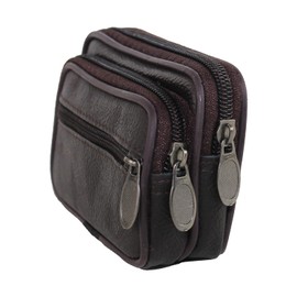 Bum Bag Bum Bag Purse Genuine Leather in Black or Brown, dark brown, money belt