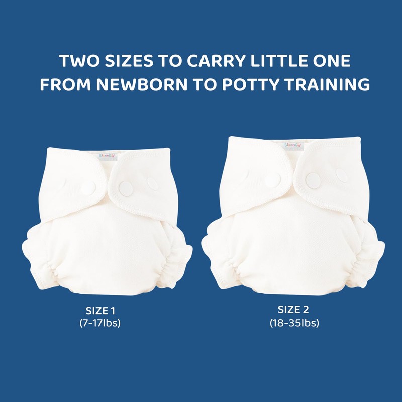 BISENKID Organic Cotton Cloth Diaper Inner - Super Absorbent and