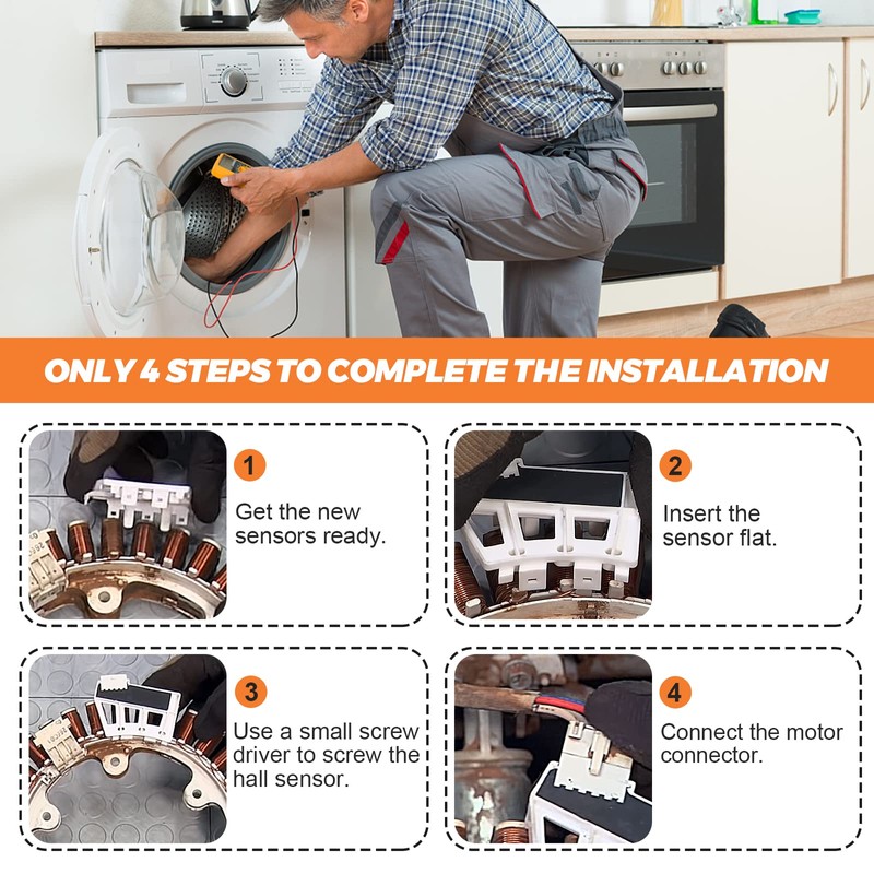 6501KW2002A Washer Rotor Position Sensor Assembly OEM Fit for LG