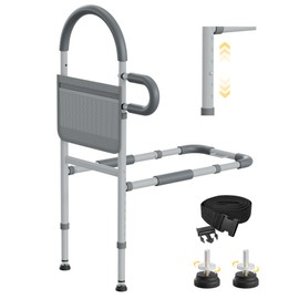 JivaJot Bed Rails for Elderly Adults Safety, Bedrails for Elderly Adults Grab Bar Bed Handrails, Cane for Seniors with Non-Slip Ergonomic Handle and Storage Pocket, Fit Twin, Full, Queen, King