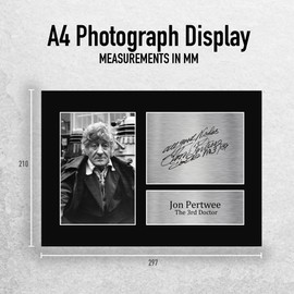 HWC Trading A4 Jon Pertwee Dr Who Third Doctor Gifts Printed Signed Autograph Picture for TV Show Fans - A4