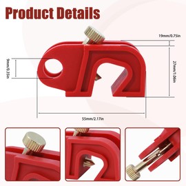 JA&MIU Universal Circuit Breaker Lockout Device Kit - Lockout Tagout Set for Single & Multi Pole Breakers Loto Safety Compliance 5 PCS