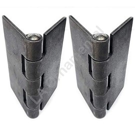 Weldable Solid Steel Heavy Duty Flat Hinges 5 by 5 Inches, Thickness 3/16 inches, Square Steel for gate, Fences and Doors, Lot of 2 Pieces…