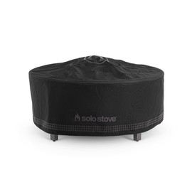 Solo Stove Surround Shelter Small | Protective Cover for Fire Pit Surround Table, Weather-Resistant, Solution Dyed Acrylic/PVC Backing/Aluminum Support Stays, Dims (HxDia): 20.8 x 42.5 in, Black