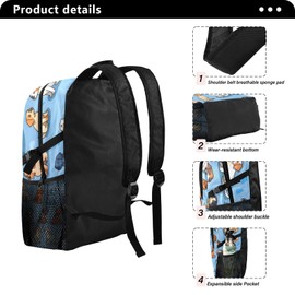 GEDAKO Travel Hiking Daypack Foldable Packable Backpack Dog Waterproof Lightweight Casual Rucksuck for Men Women