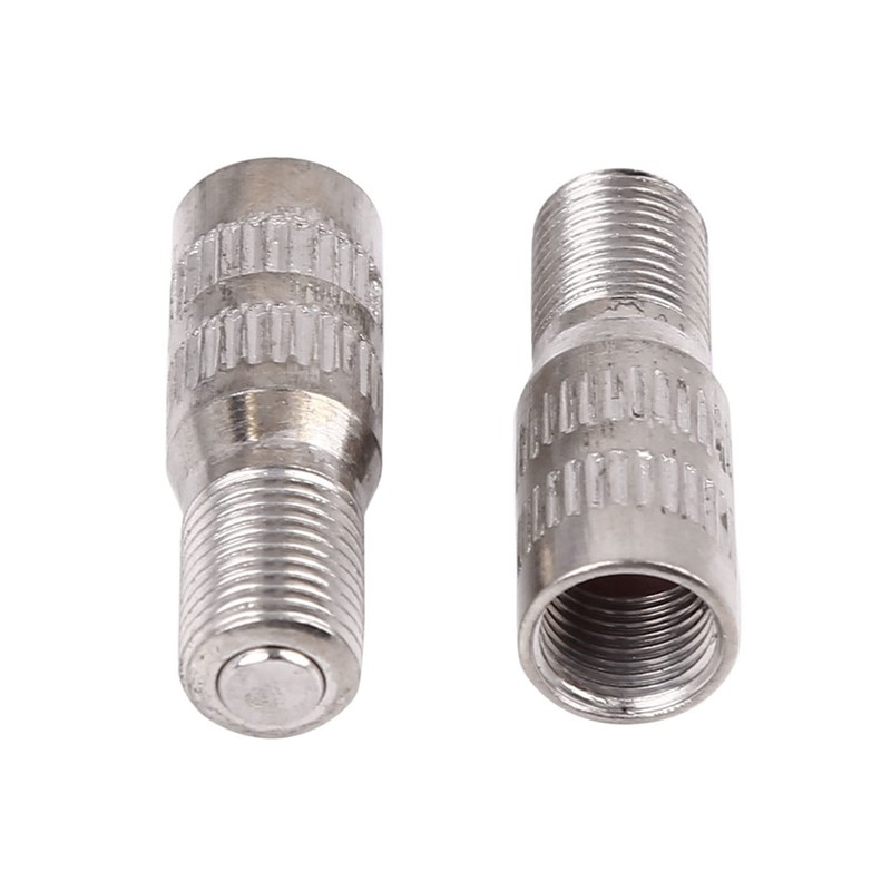 X AUTOHAUX 4 Pcs 27mm Chrome Plated Brass Screw-on Valve