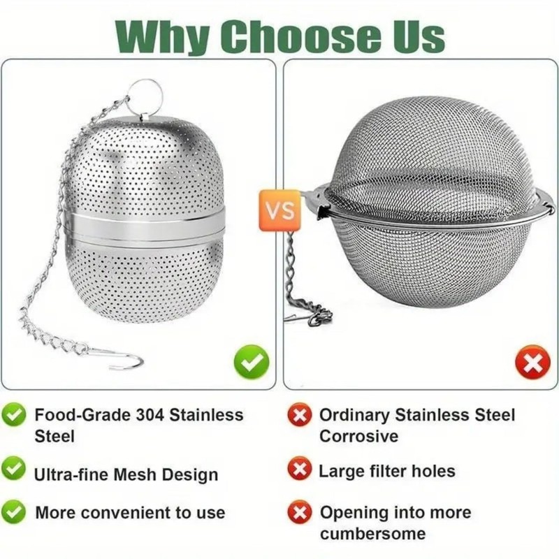 Tea Infuser for Loose Tea, Stainless Steel Tea Ball Infuser