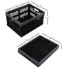 Rinboat 15 L Plastic Collapsible Crates, Stackable Folding Crates, 4