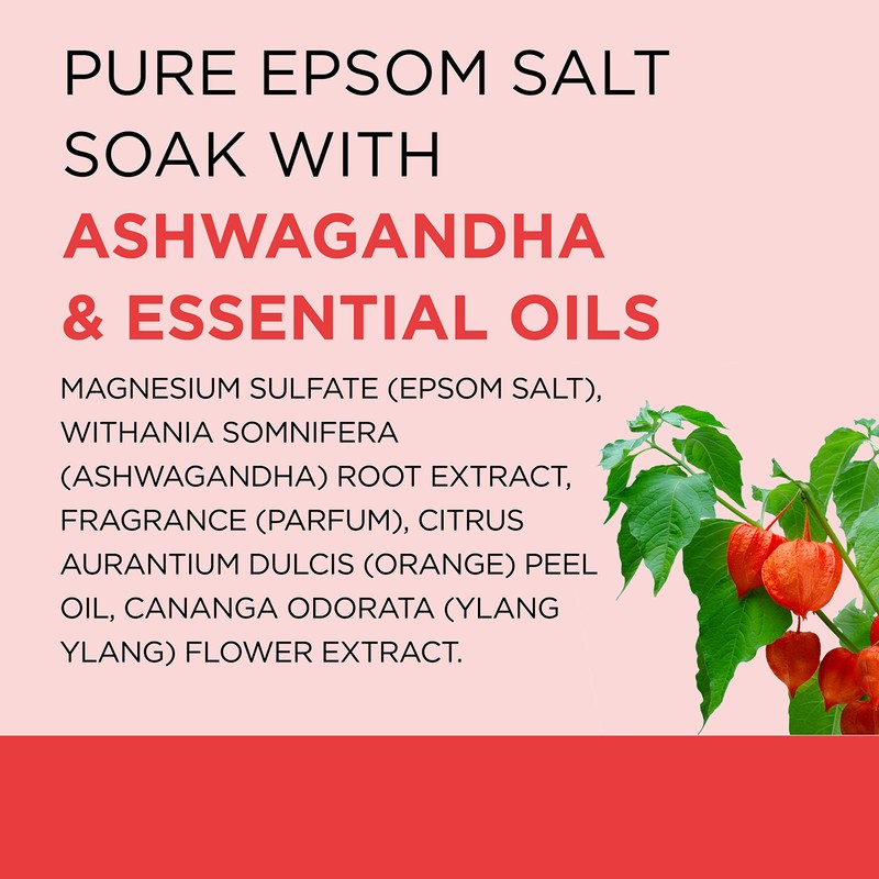 Dr Teal's Pure Epsom Salt, Ashwagandha & Essential Oils, 3