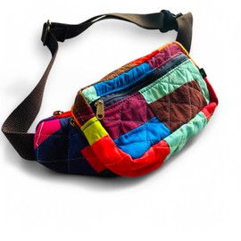 Upcyclie Patchwork Quilted Water Resistant Lining Eye Catching Fanny Pack for Travel (Multi Color_5.08x20.82x12.27 cm) |2