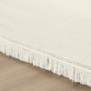 Lush Decor Boho Fringe 15-Inch Tailored Drop Easy Fit Bedskirt,