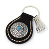H.N.Z nskh-003a Key Chain Suede Concho Turquoise Native American Keychain