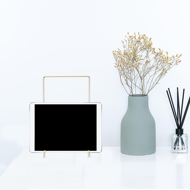 ULTECHNOVO Cookbook Holder Stand: Desktop Iron Stand for Recipe Book
